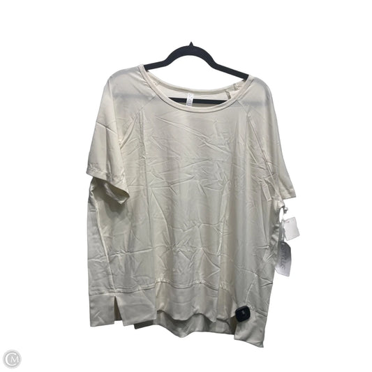 Top Short Sleeve By Stylus In Cream, Size: Xl