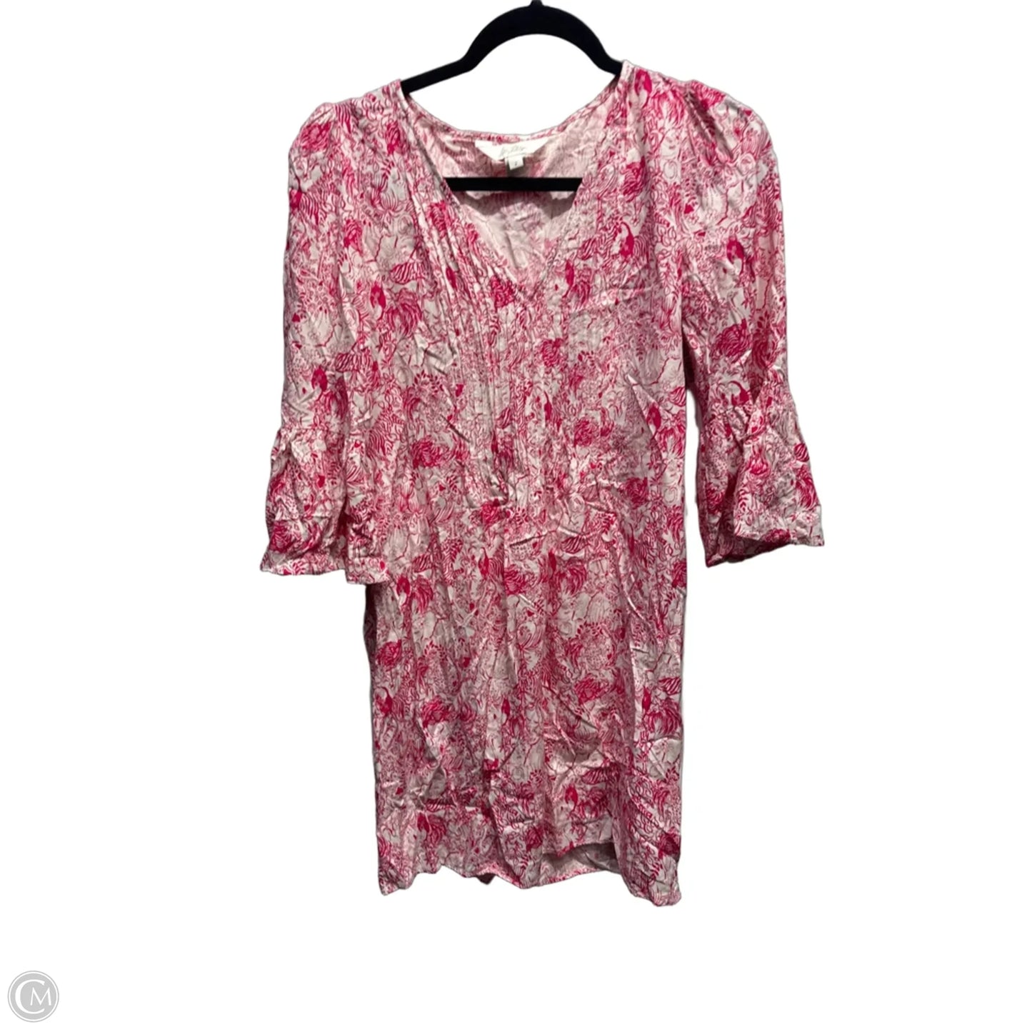 Dress Designer By Lilly Pulitzer In Pink & White, Size: 2