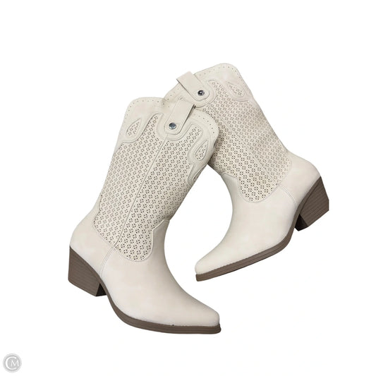 Boots Western By Sugar In Cream, Size: 10