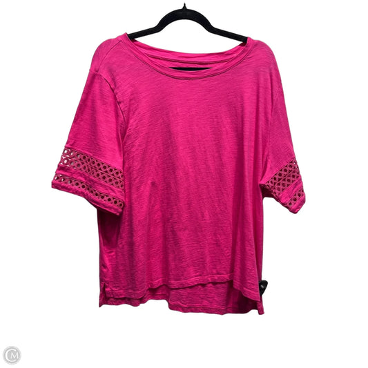 Top Short Sleeve By Talbots In Pink, Size: 2x