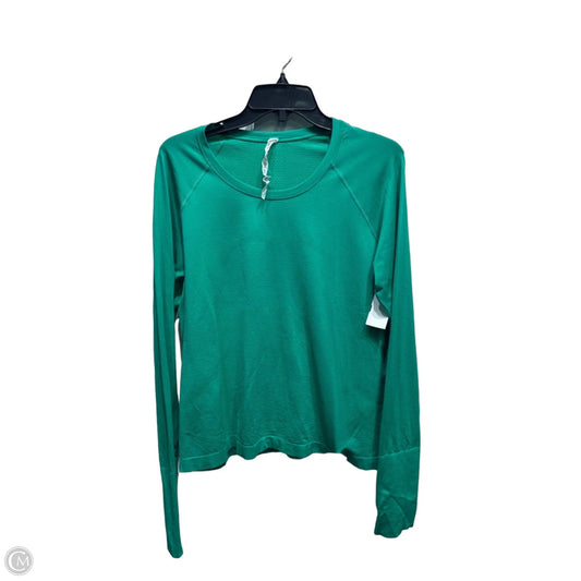 Athletic Top Long Sleeve Crewneck By Lululemon In Green, Size: L
