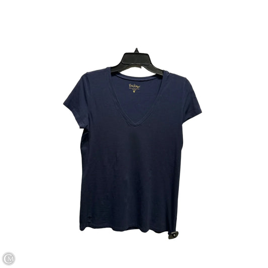 Top Short Sleeve Designer By Lilly Pulitzer In Navy, Size: M