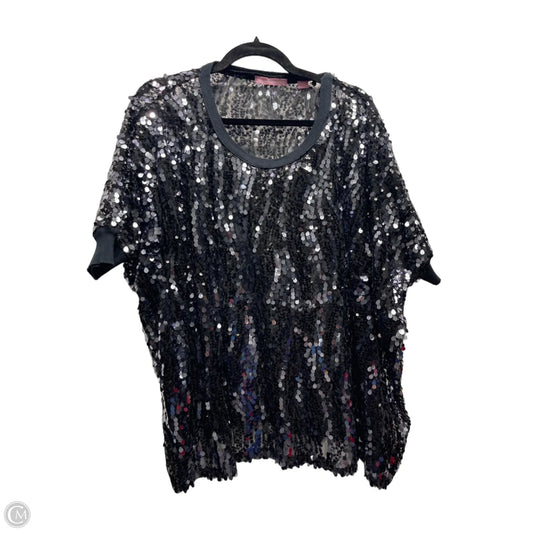 Top Short Sleeve By Michael Simon In Black, Size: L