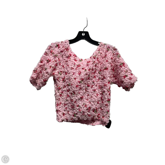 Top Short Sleeve By Free People In Pink, Size: S