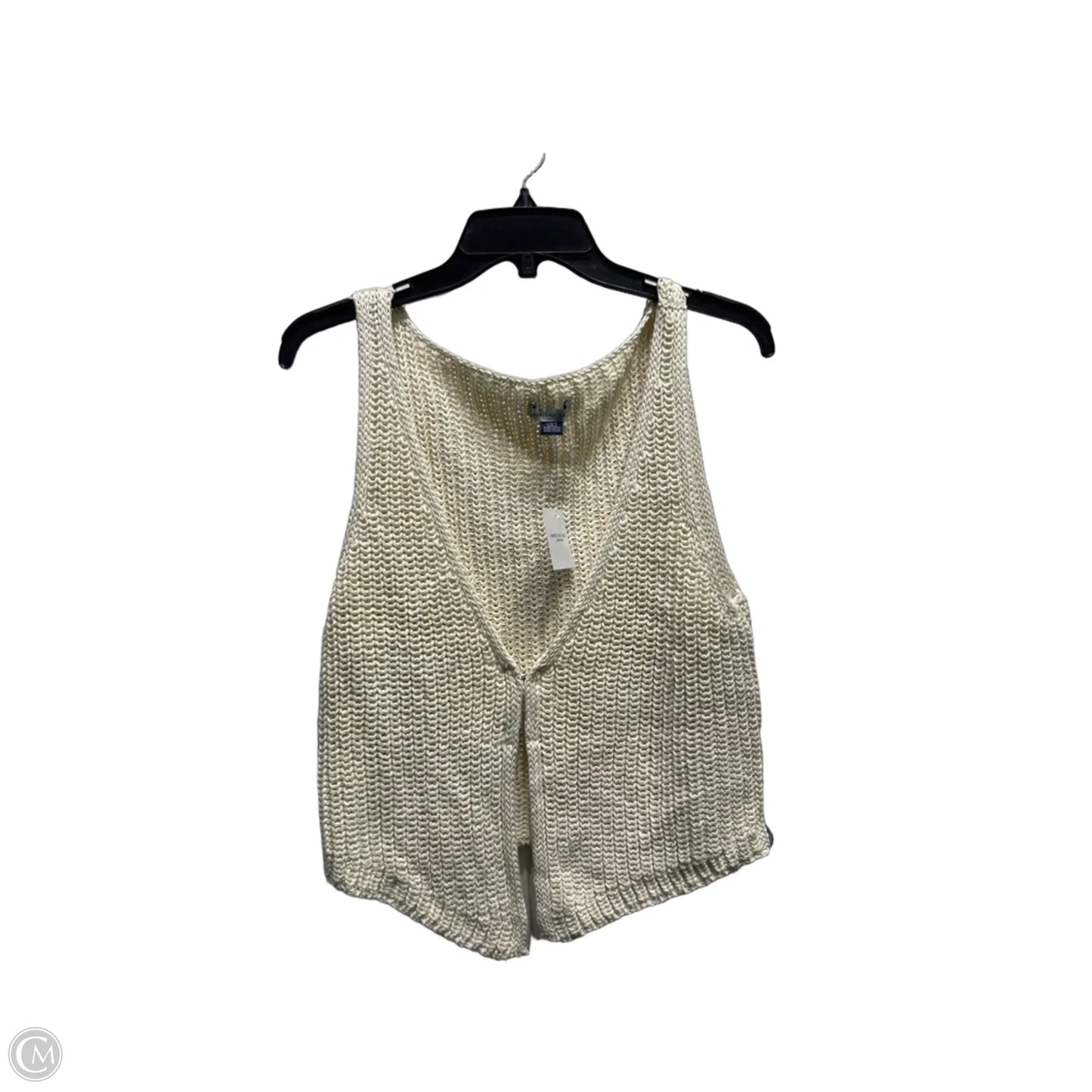 Vest Sweater By American Eagle In Cream, Size: L
