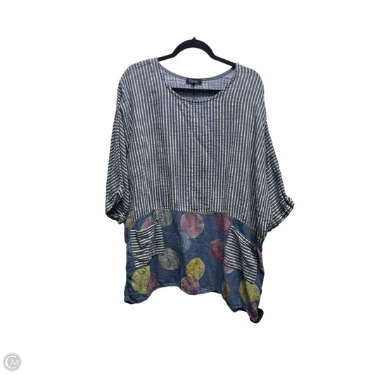 Tunic Long Sleeve By Papillion In Blue, Size: S