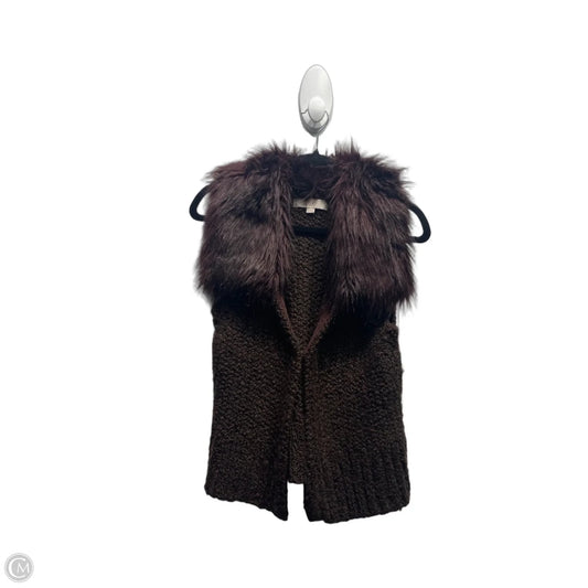 Vest Faux Fur & Sherpa By Loft In Brown, Size: S