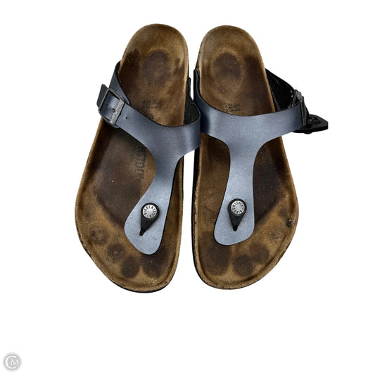Sandals Flats By Birkenstock In Grey, Size: 10
