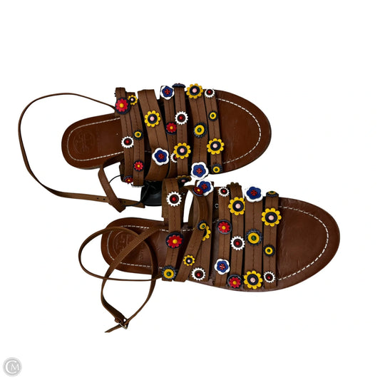 Sandals Designer By Tory Burch In Brown, Size: 8