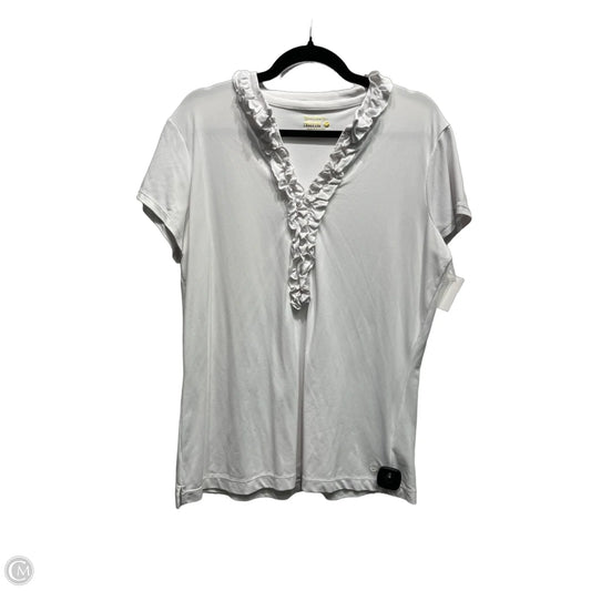 Top Short Sleeve Designer By Lilly Pulitzer In White, Size: Xl