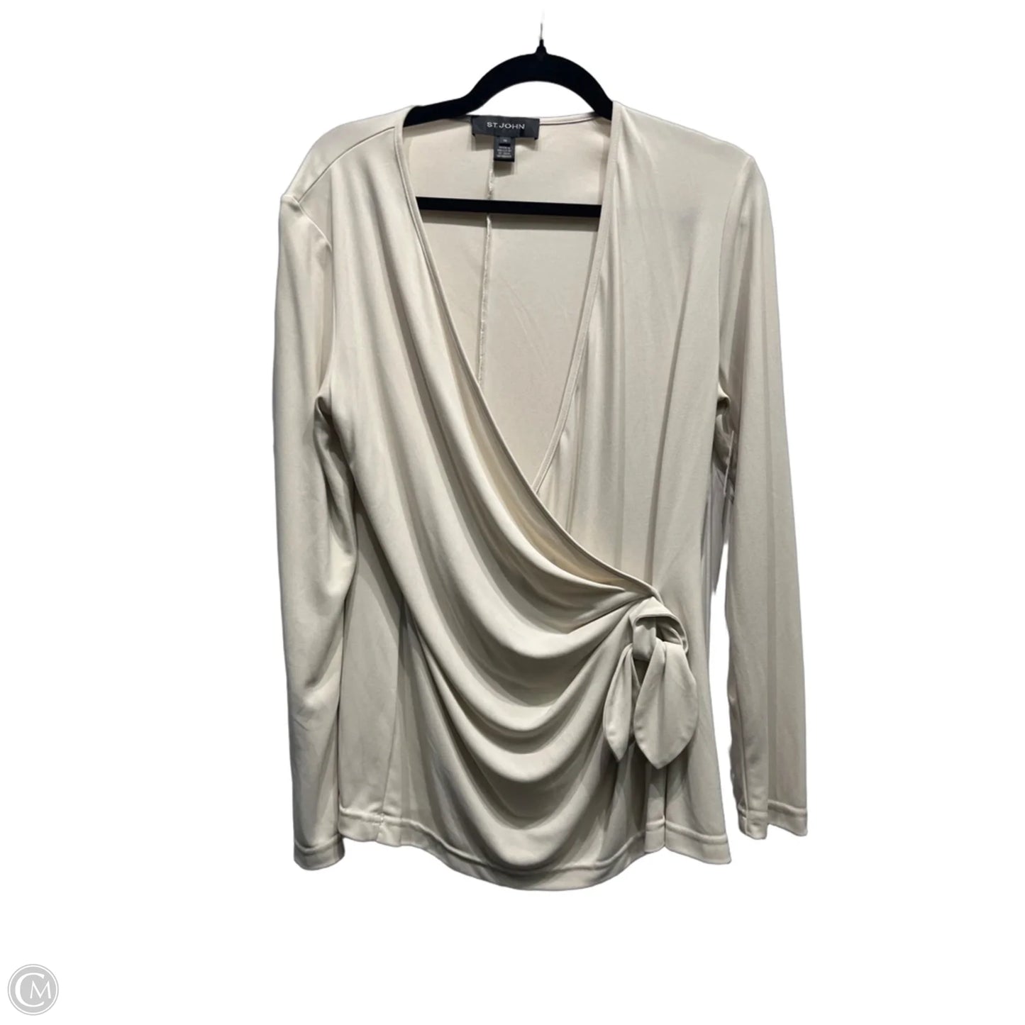 Top Long Sleeve By St. John In Tan, Size: M
