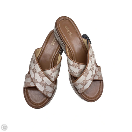 Sandals Designer By Michael Kors In Tan, Size: 10