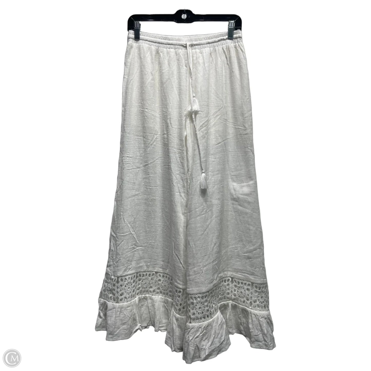 Pants Wide Leg By Promesa In White, Size: M