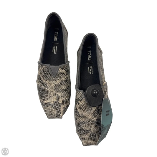 Shoes Flats By Toms In Snakeskin Print, Size: 8.5