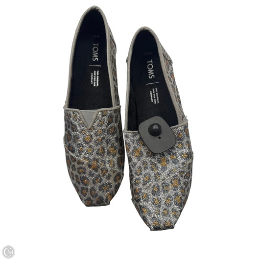 Shoes Flats By Toms In Gold & Silver, Size: 8.5