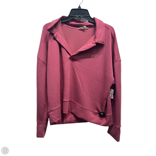 Top Long Sleeve By Earth Yoga In Maroon, Size: Xxl