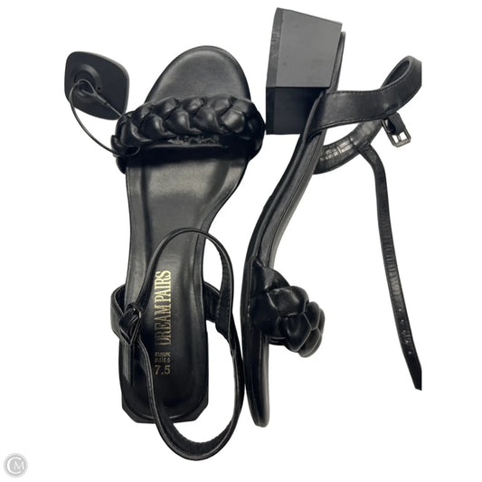 Sandals Heels Block By Dream Pairs In Black, Size: 7.5