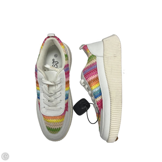 Shoes Sneakers By LA SHEELAH In Pink & Purple, Size: 8.5