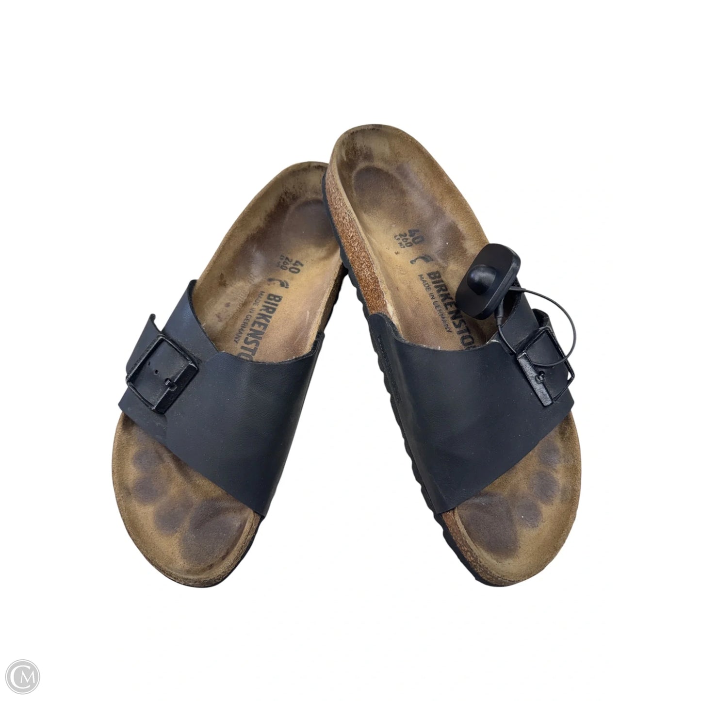 Sandals Flats By Birkenstock In Black, Size: 9