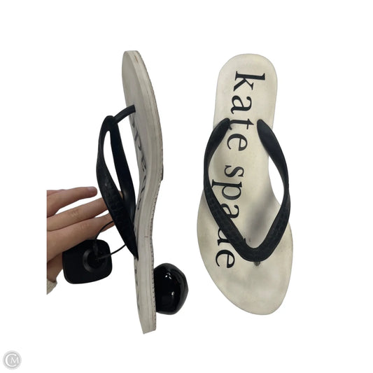 Sandals Designer By Kate Spade In Black & White, Size: 8