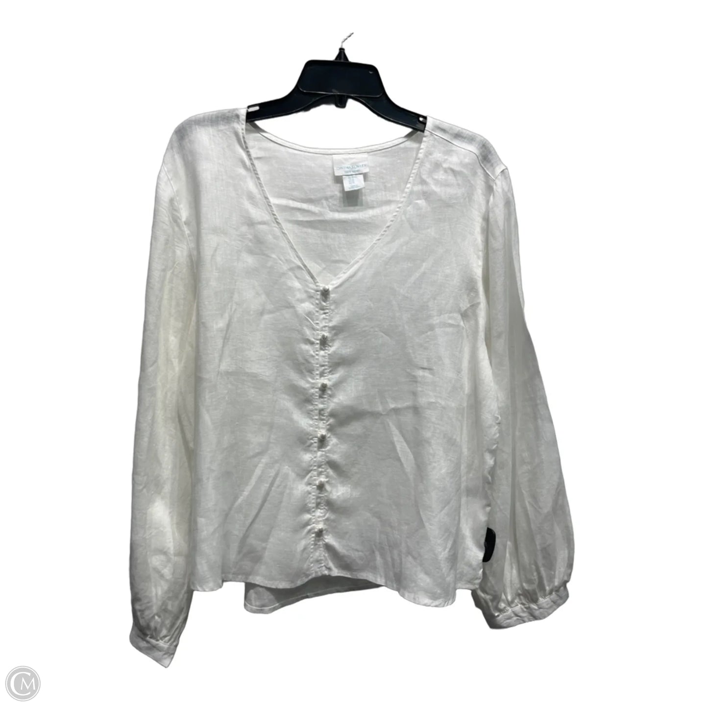 Top Long Sleeve By Cynthia Rowley In White, Size: Xl