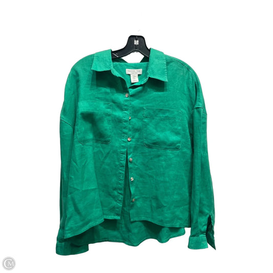 Top Long Sleeve By Rachel Zoe In Green, Size: M