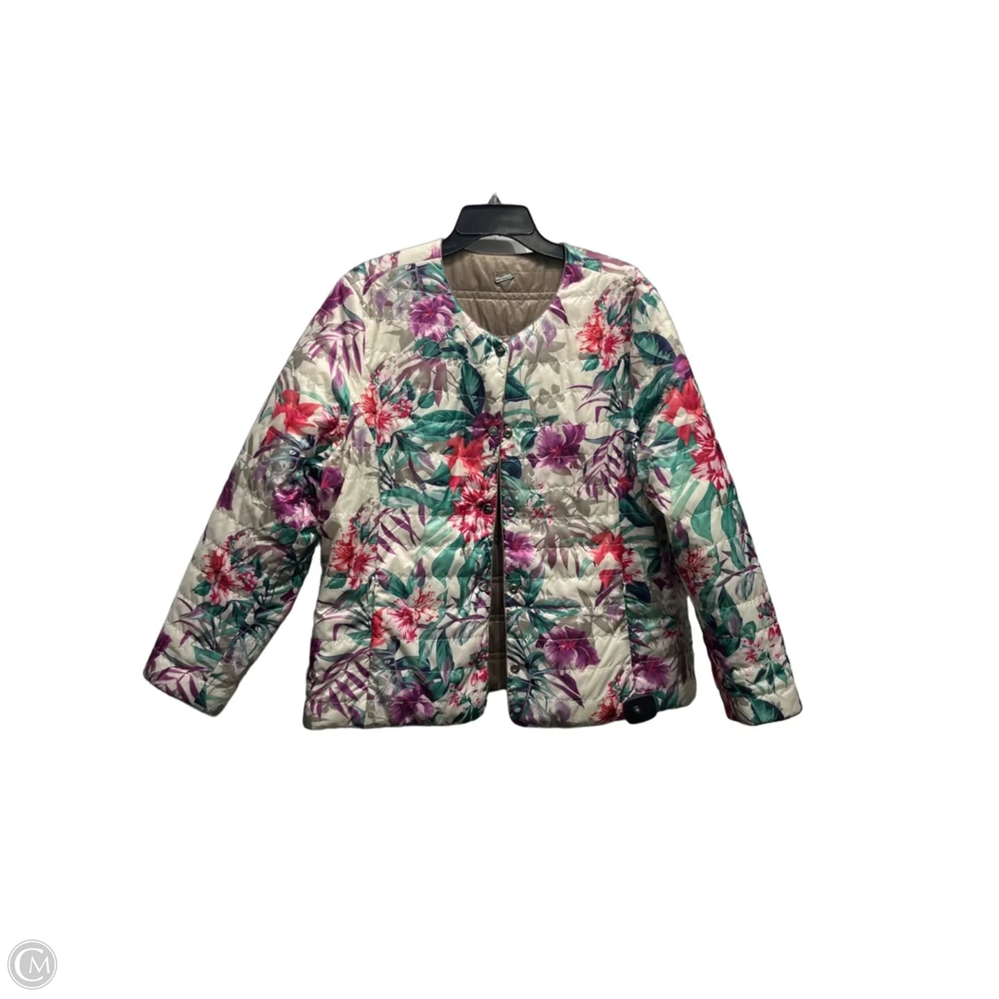 Jacket Puffer & Quilted By Tommy Bahama In Green & Purple, Size: L
