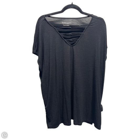 Top Short Sleeve Basic By Torrid In Black, Size: 1x