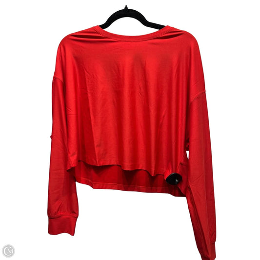 Athletic Top Long Sleeve Crewneck By Lululemon In Red, Size: 10