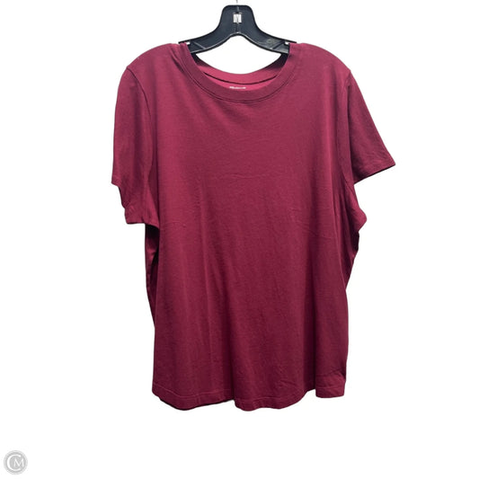 Top Short Sleeve Basic By Madelynn In Maroon, Size: Xxl