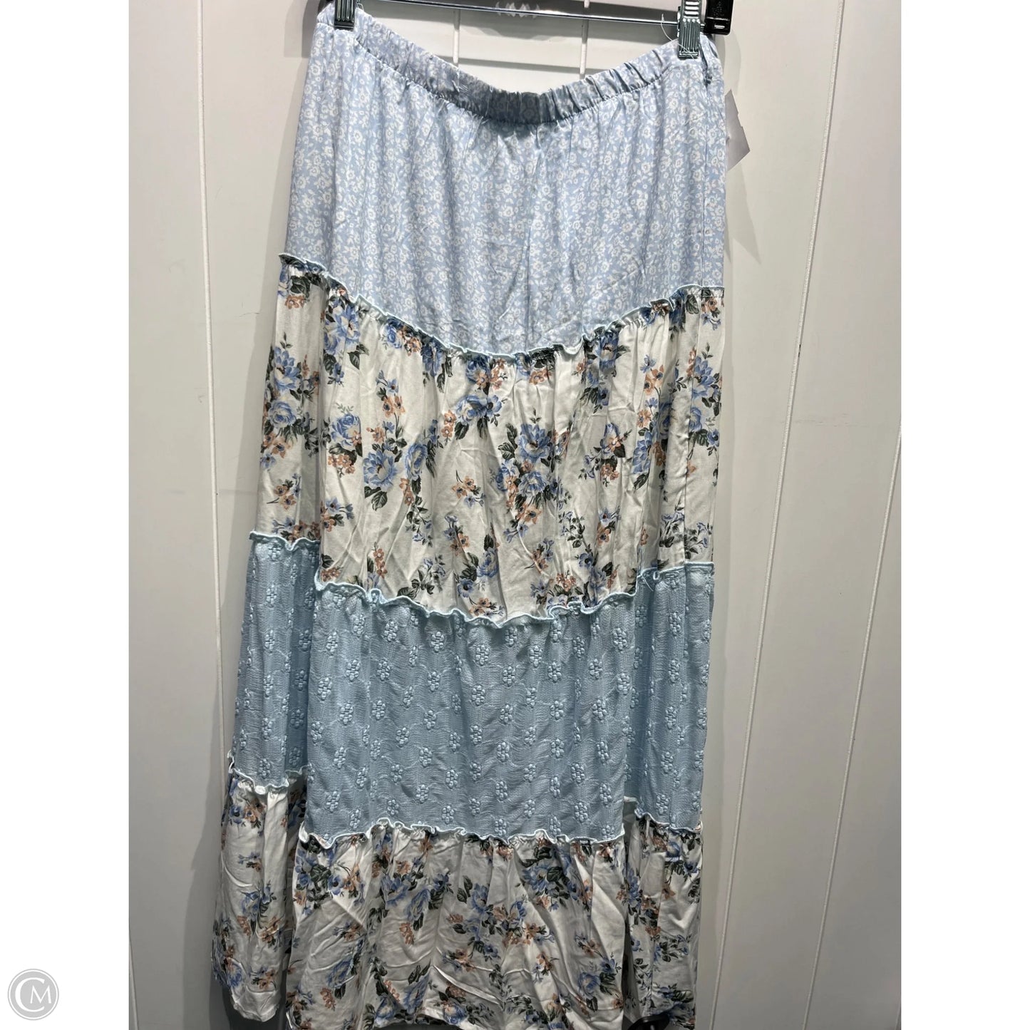 Skirt Maxi By No Comment In Blue & White, Size: L
