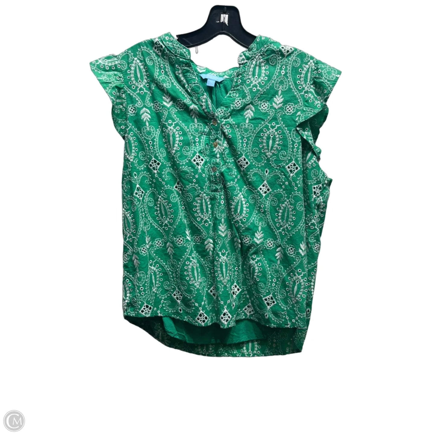 Top Short Sleeve By Draper James In Green, Size: Xl