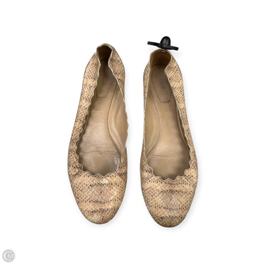 Shoes Luxury Designer By Chloe In Tan, Size: 9