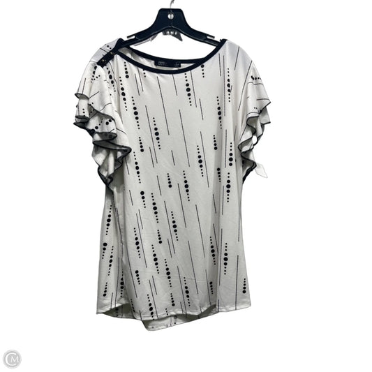 Top Short Sleeve By Cure In Black & White, Size: L