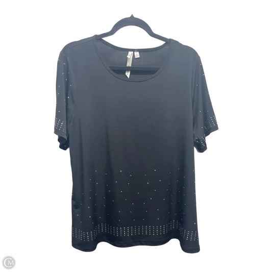 Top Short Sleeve By Ny Collection In Black, Size: Xl