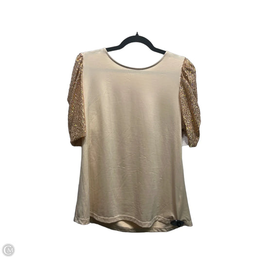 Top Short Sleeve By ABOVE AND BEYOND  In Gold, Size: Xlp