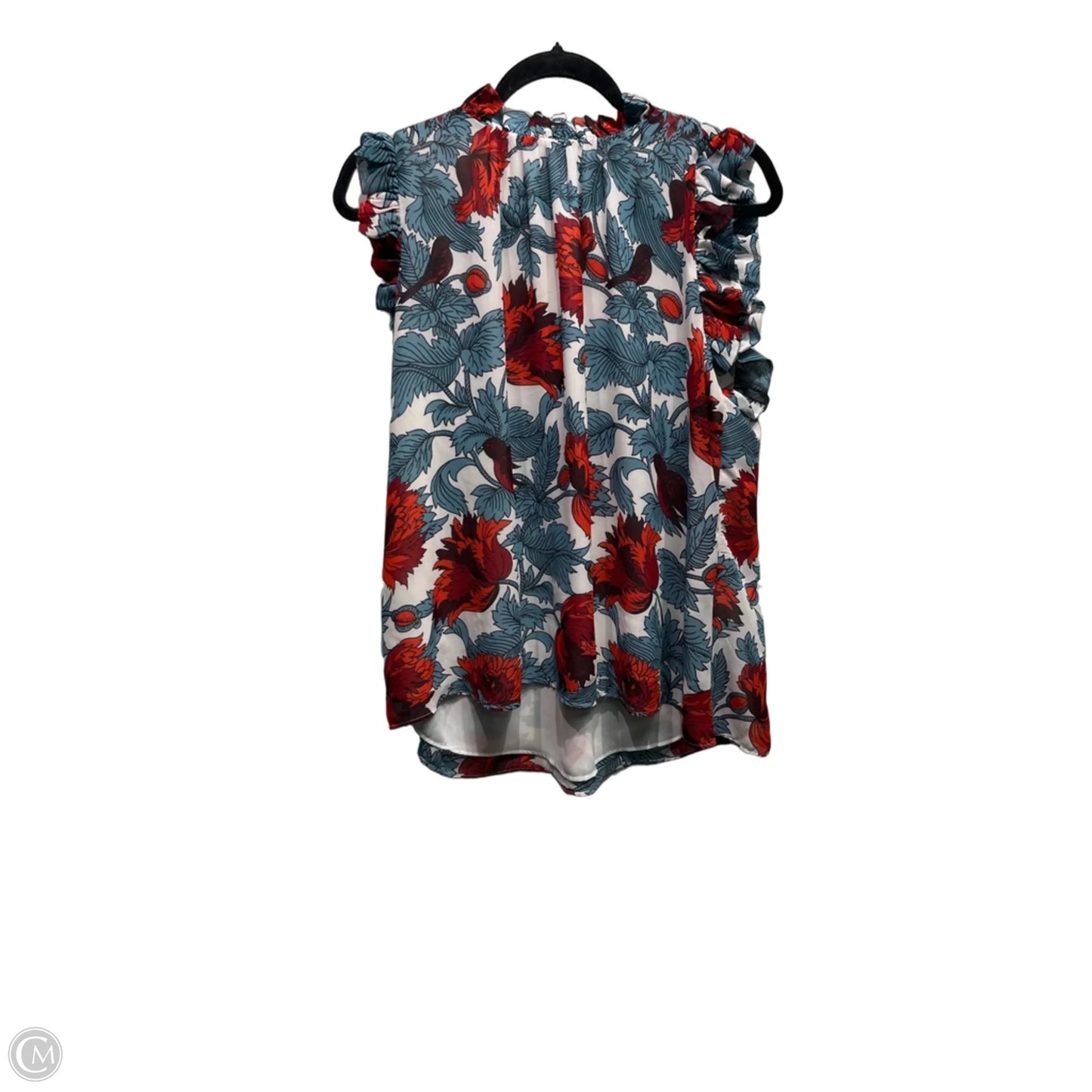 Top Sleeveless By Ann Taylor In Blue & Red, Size: L