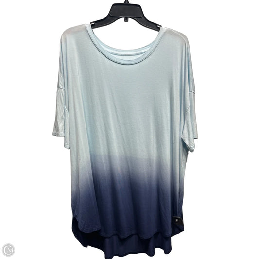 Top Short Sleeve Basic By Time And Tru In Blue, Size: Xxl
