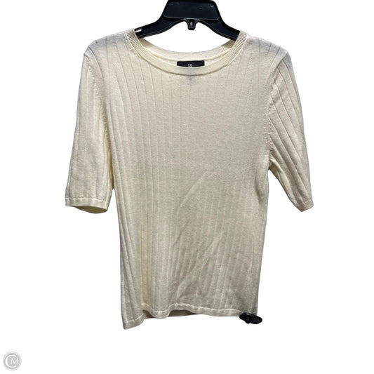 Top Short Sleeve By Banana Republic In Cream, Size: M
