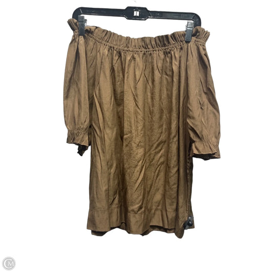 Top Short Sleeve By Mer Sea In Brown, Size: M