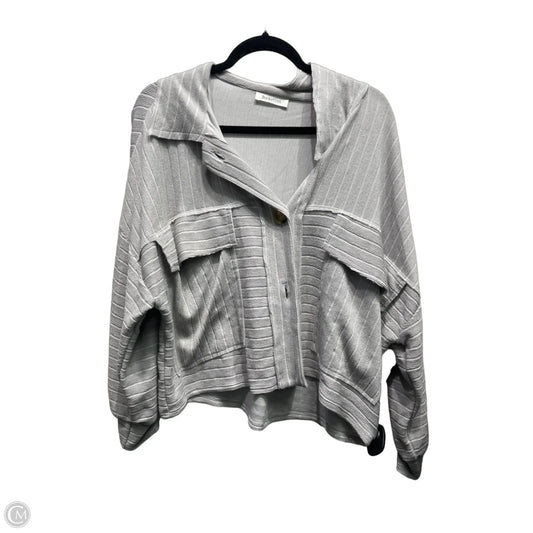 Top Long Sleeve By Bucketlist In Grey, Size: L