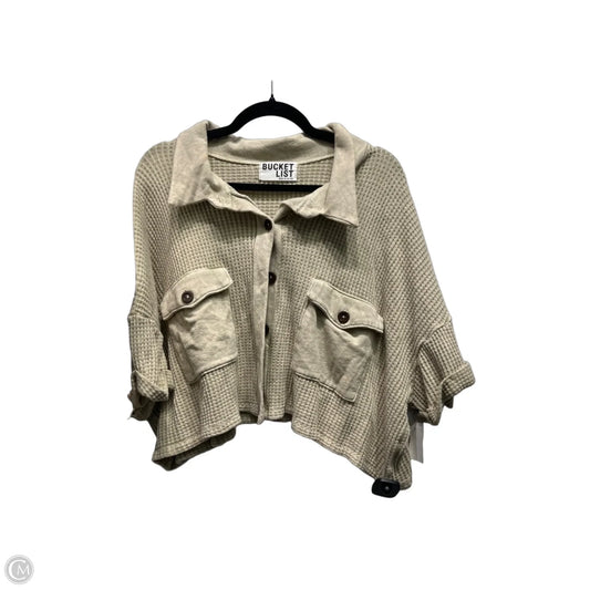 Top Short Sleeve By Bucketlist In Tan, Size: L