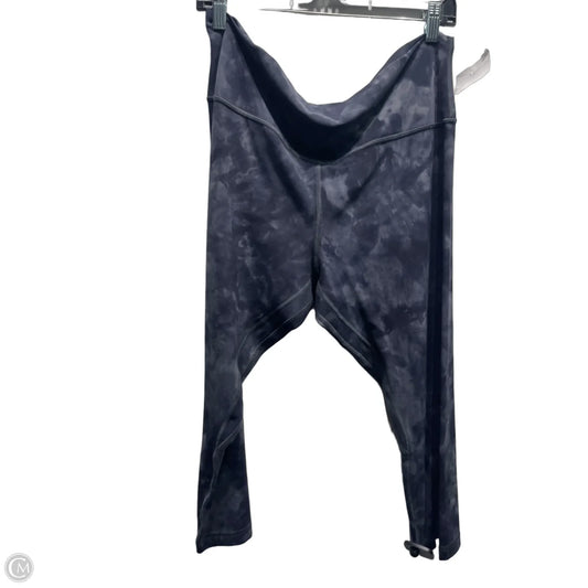 Athletic Leggings Capris By Lululemon In Black & Grey, Size: 18