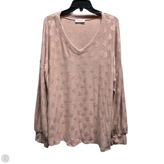 Top Long Sleeve By First Love In Mauve, Size: 3x