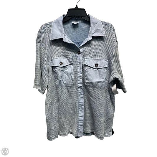 Top Short Sleeve By Bibi In Blue, Size: Xl