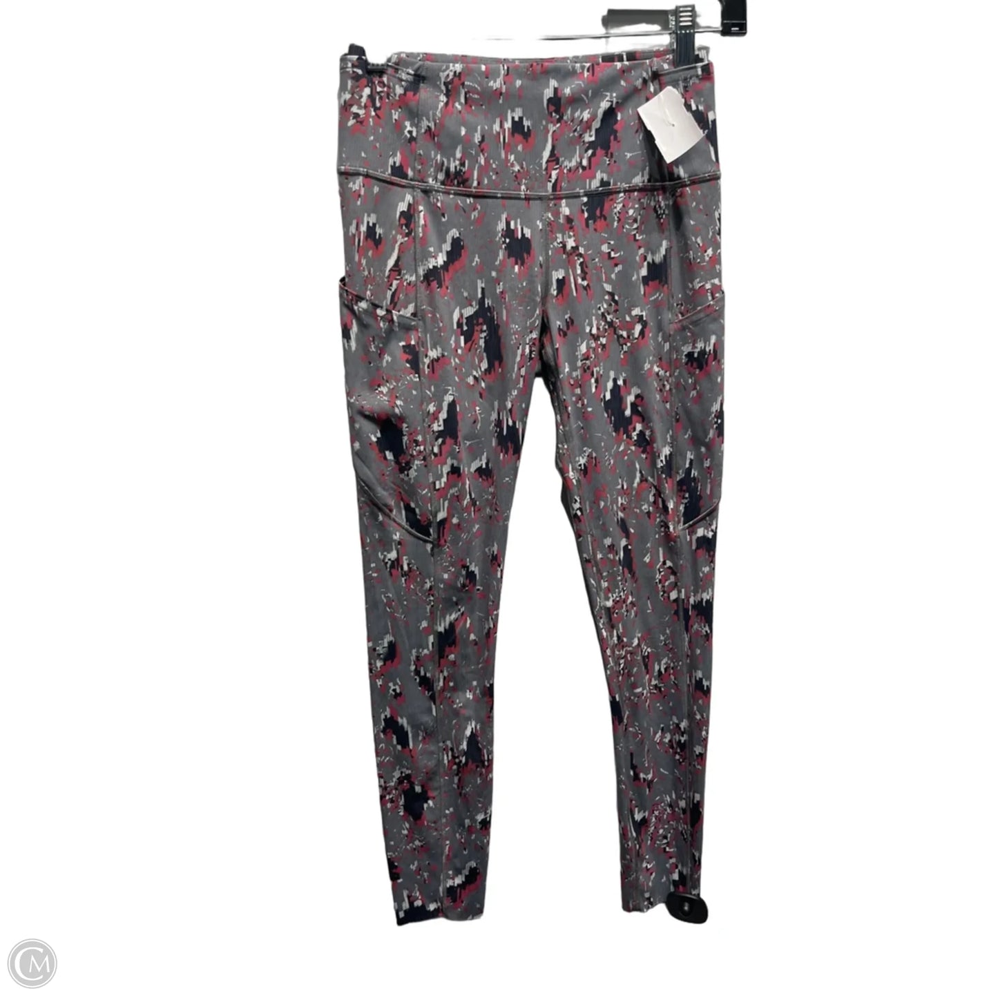 Athletic Leggings By Lululemon In Grey & Red, Size: 6