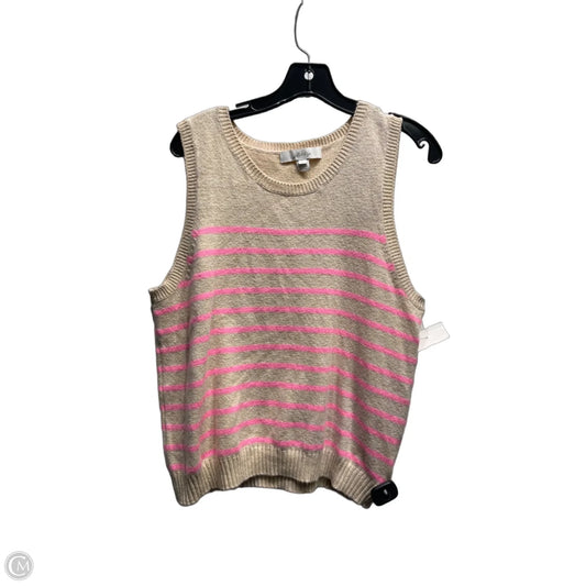 Top Sleeveless Designer By Lilly Pulitzer In Pink & Tan, Size: L