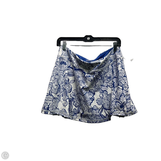 Skort Designer By Lilly Pulitzer In Blue & White, Size: L