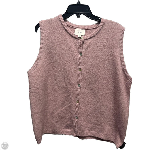 Vest Faux Fur & Sherpa By Le Lis In Pink, Size: L