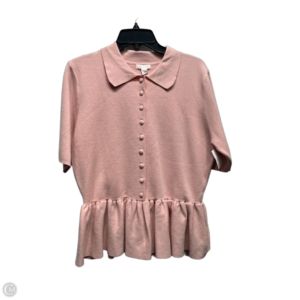 Top Short Sleeve By Cache In Pink, Size: L